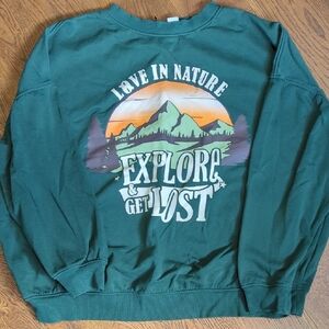 Oversized Sweatshirt with Motif